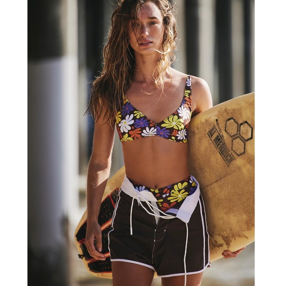 Free People Inner Relm Boogie Time High-Waisted Boardshorts - Picture 1 of 6